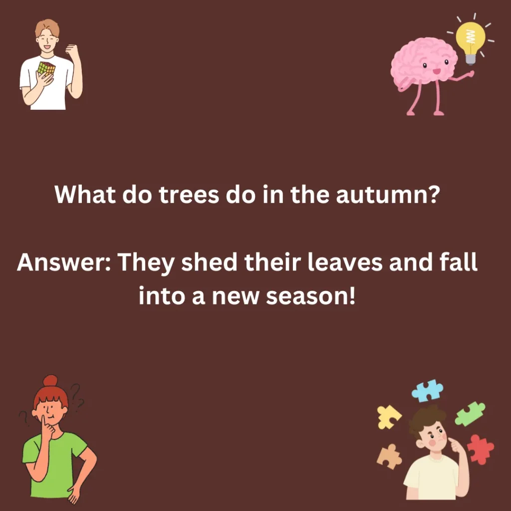 What Do Trees Do in Autumn Riddle Solve This Clever Riddle!
