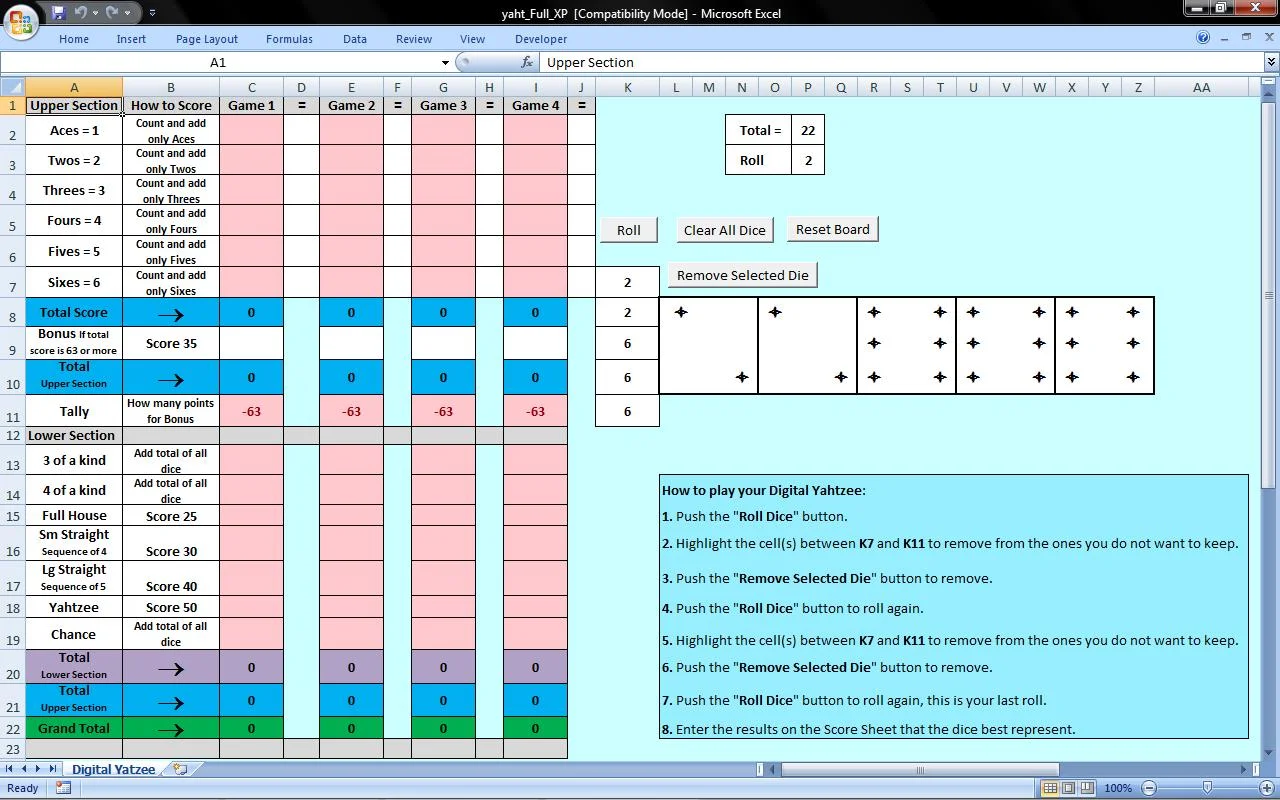 Download the Best Yahtzee Score Card for Your Next Game