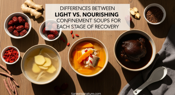Differences Between Light vs. Nourishing Confinement Soups for Each Stage of Recovery